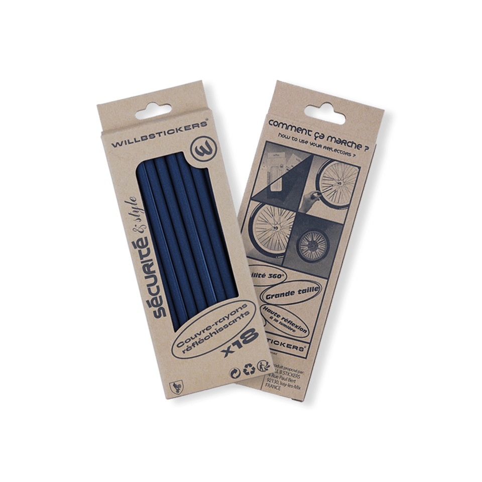 couvre rayons réflecteurs de roue reflective réfléchissant nuit visibilité sécurité vélo bicycle secure 3M noir