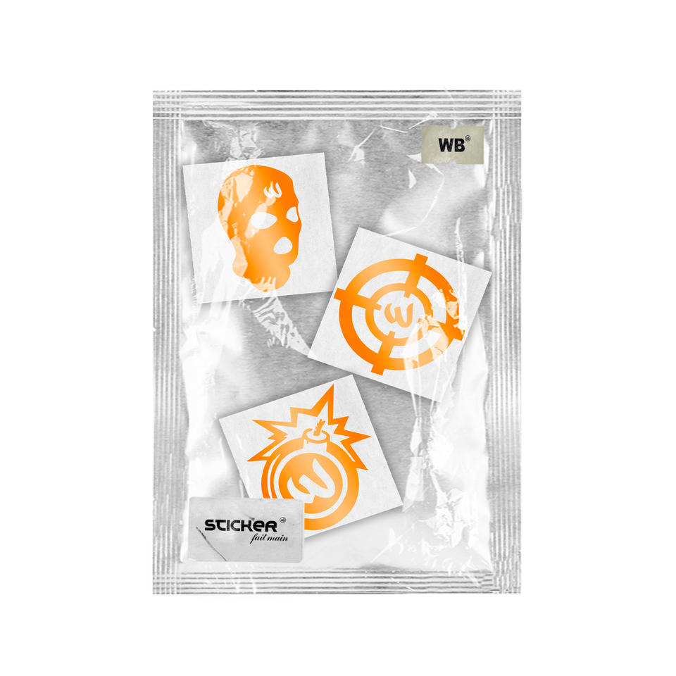 STICKER VÉLO BIKELIFE SE BIKE RÉFLÉCHISSANT NUIT SÉCURITÉ STYLE WILLBSTICKERS WILL B AUTOCOLLANTS emblems  orange