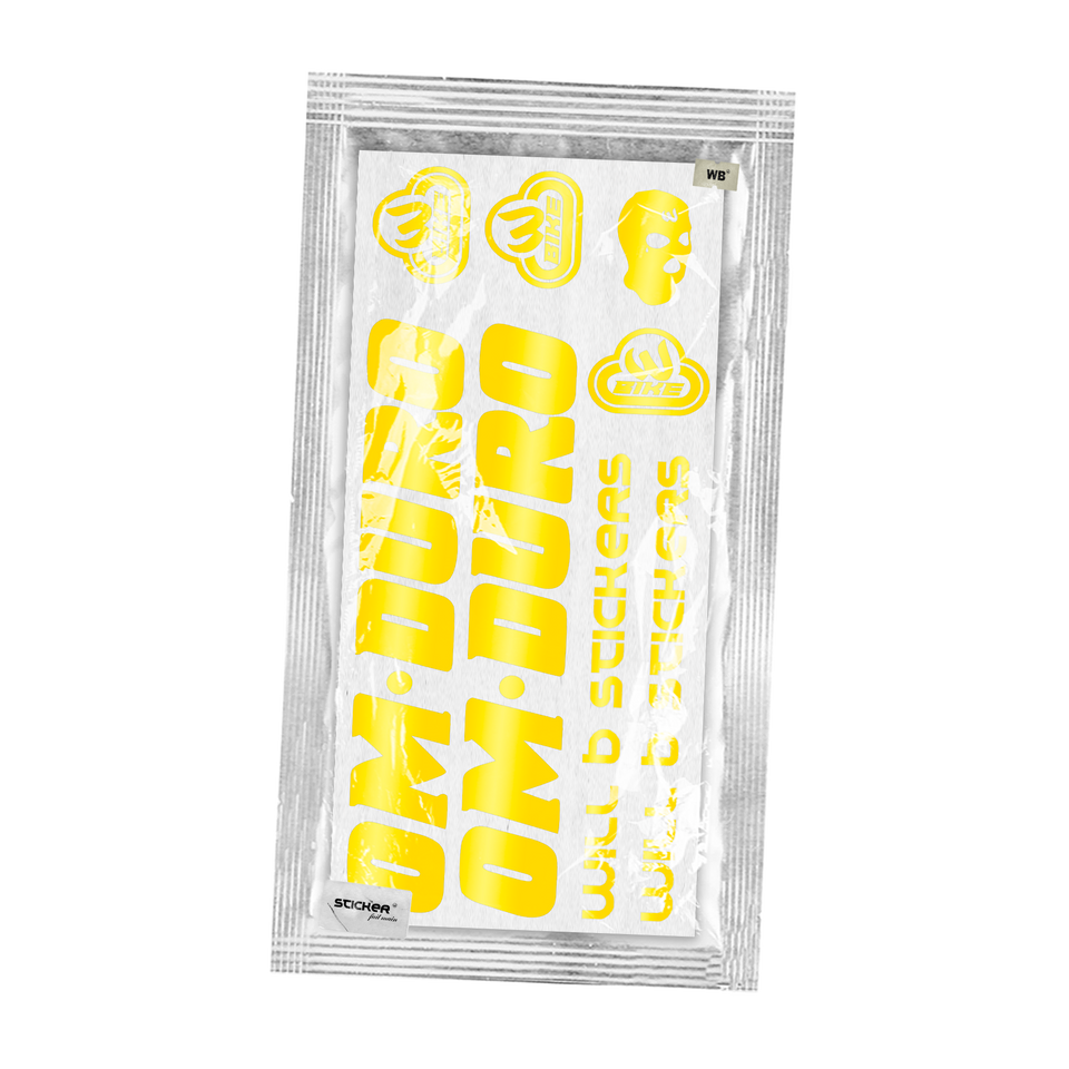 STICKER VÉLO BIKELIFE OM DURO SE BIKE RÉFLÉCHISSANT NUIT SÉCURITÉ STYLE WILLBSTICKERS WILL B AUTOCOLLANT